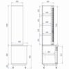 Armoire 2 éléments portes coulissantes vitrées, pleines en bas – Image 2